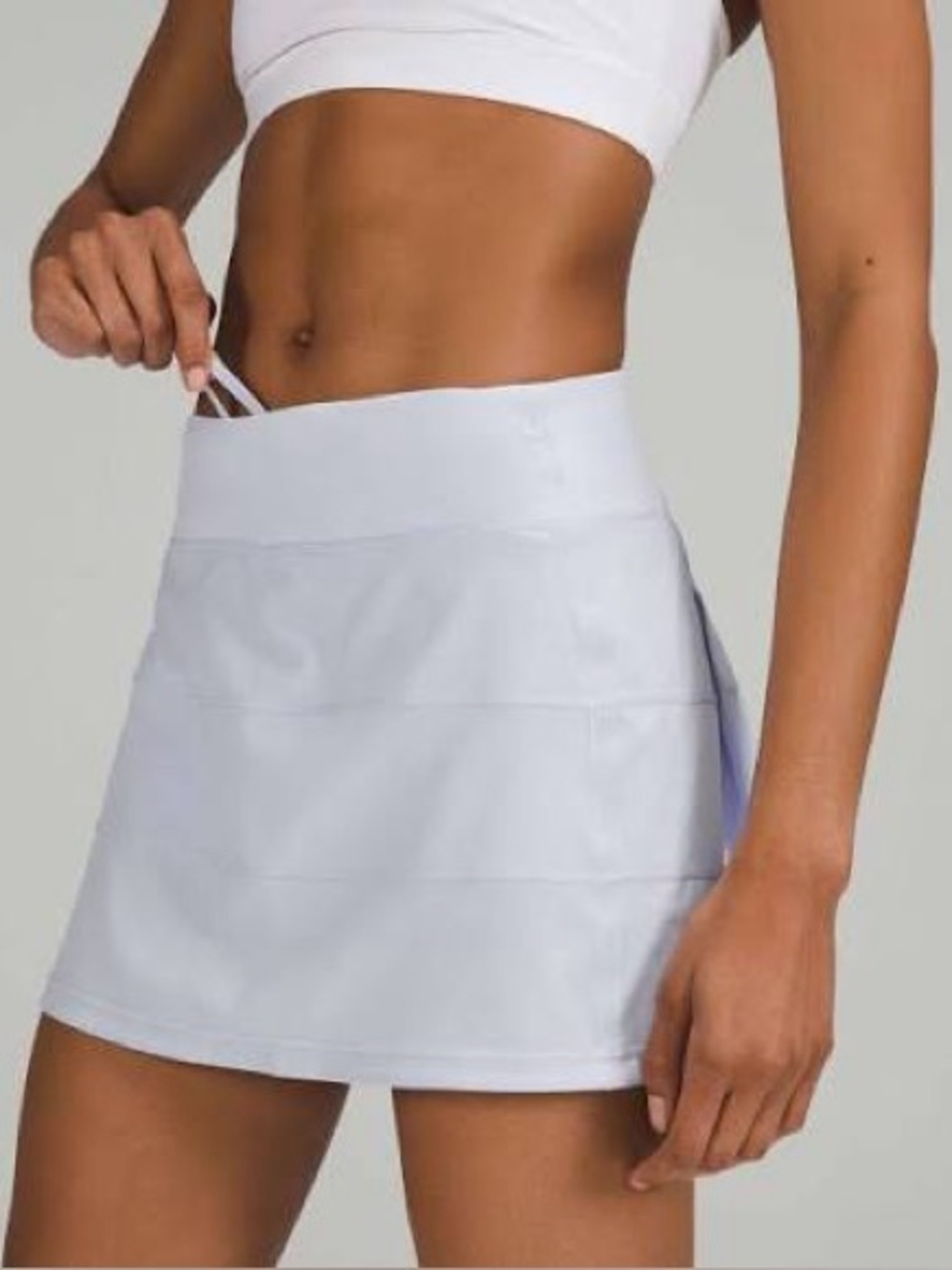 Lululemon Pace Rival Mid-Rise Skirt *Long in Pastel Blue